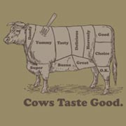 You love 'em! I love 'em! We all love 'em! Cows taste good.